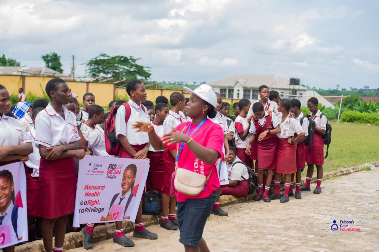 'Menstrual Health is a Right, Not a Privilege' — students listening to the health talk at Akpajo, Eleme LGA