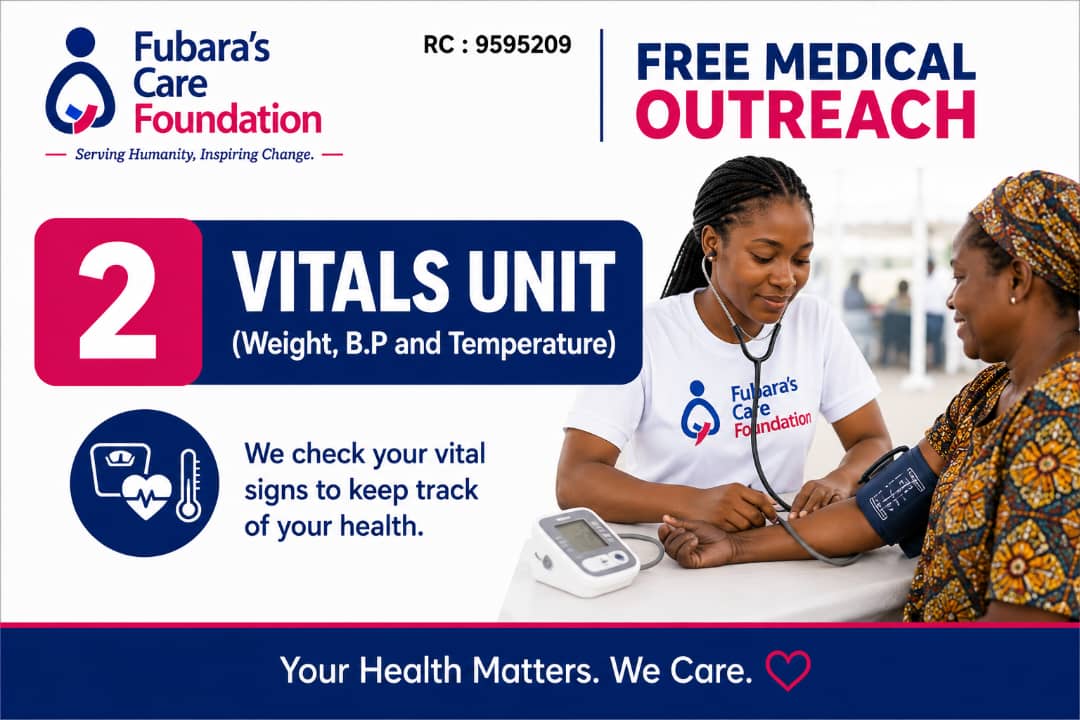 Free Medical Outreach — Vitals Unit (Weight, B.P, Temperature)